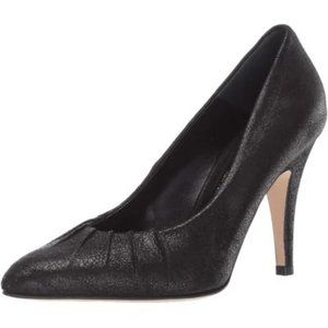 NIB $349 BETTYE MULLER Black Gracious Stiletto Suede Leather Pumps EU 38…